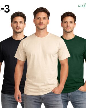 Premium Solid T-Shirt Combo – 3 Pcs | 100% Cotton, 180 GSM
