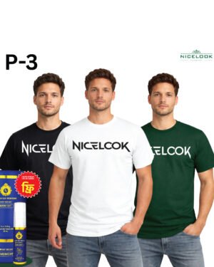 Premium Print T-Shirt Combo – 3 Pcs | 100% Cotton, 180 GSM (Copy)